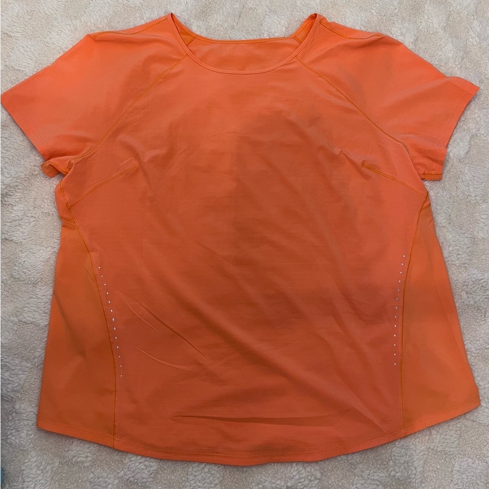 lululemon athletica Lightweight Stretch Run Short Sleeve in Orange Soda